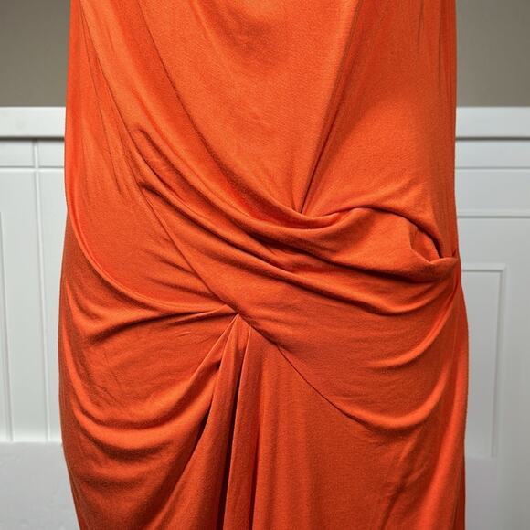 Michael Michael Kors Sleeveless Knot Detail Dress Orange Persimmon Coral Size M - Picture 4 of 15